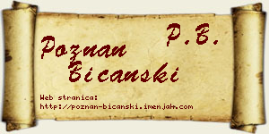 Poznan Bičanski vizit kartica